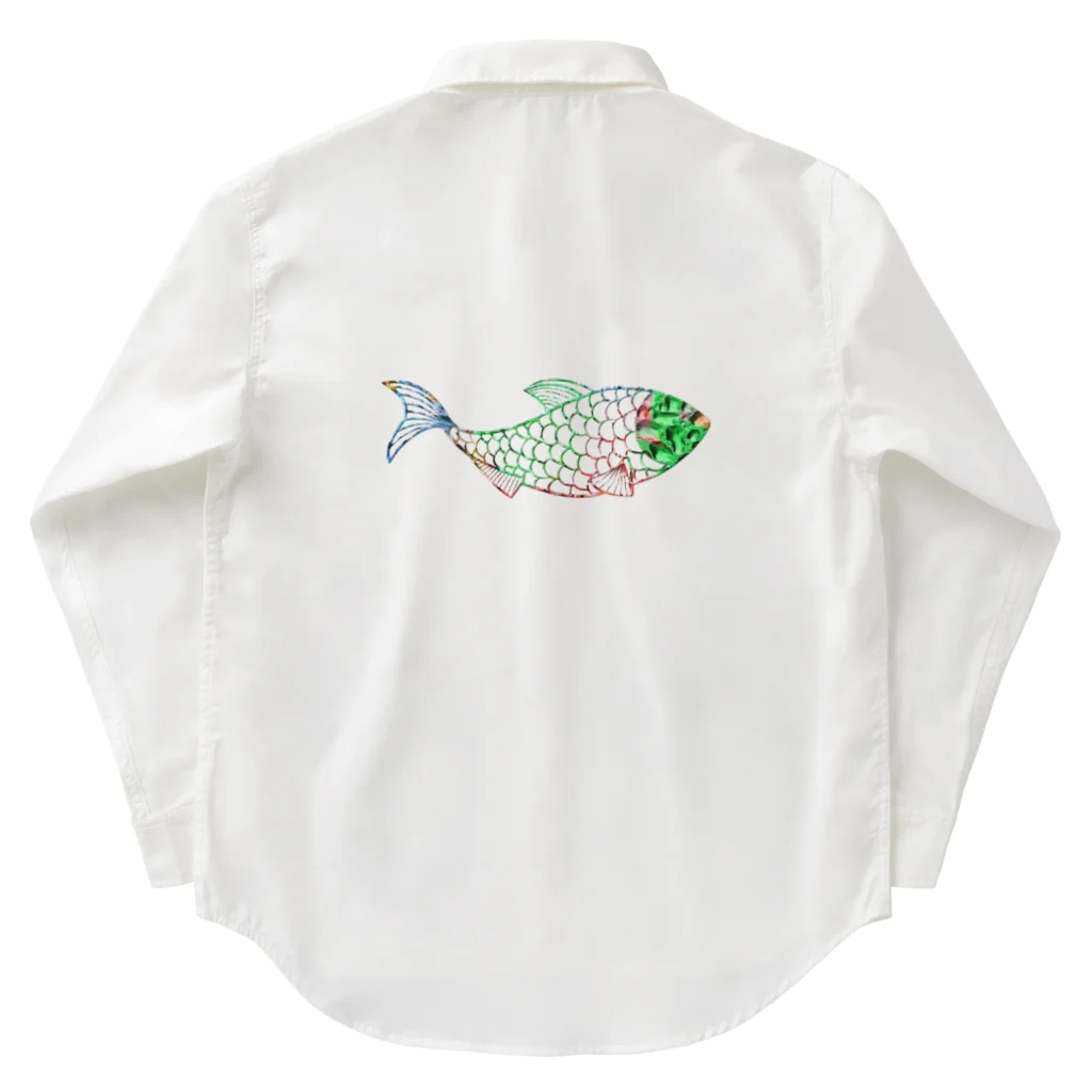 mumusの魚　water drop Work Shirt