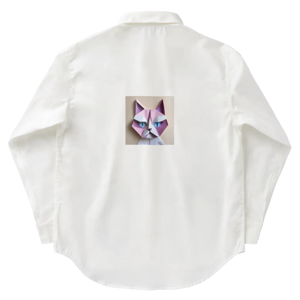 Kitabaの折り紙アニマル・ワシ猫ですねん！ Work Shirt