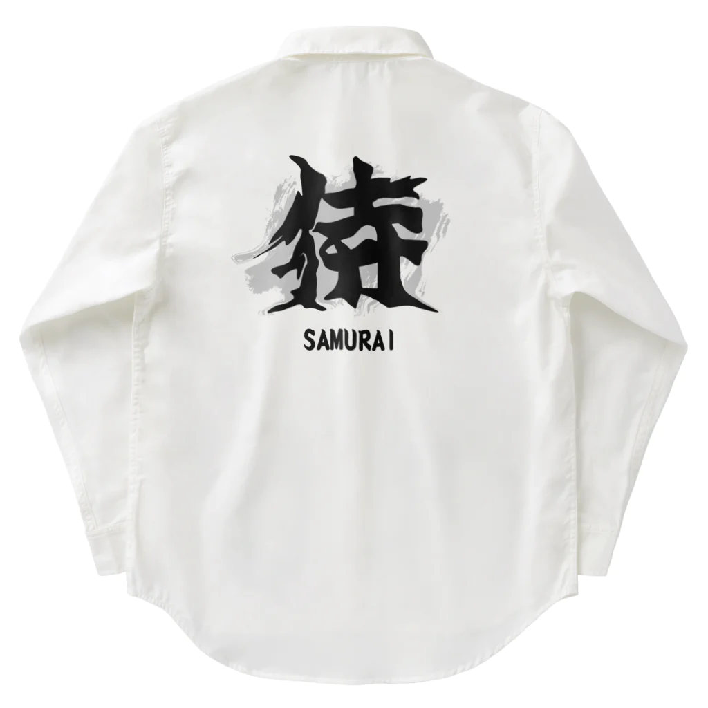 スタジオ・ロングワンのアメリカで着る侍Ｔシャツ！samurai original illustration fashion  Work Shirt