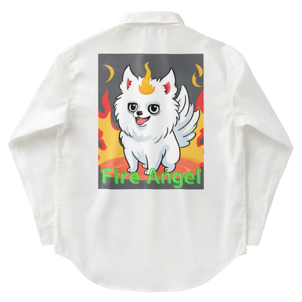 Pom-Dog'sのFireAngel ポメラニアン Work Shirt