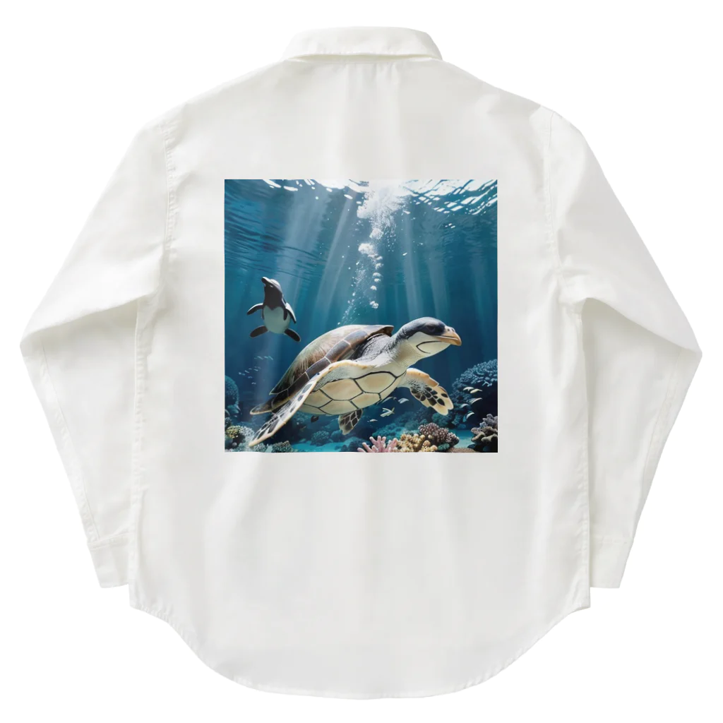 人魚の夢のペンガメ2 Work Shirt