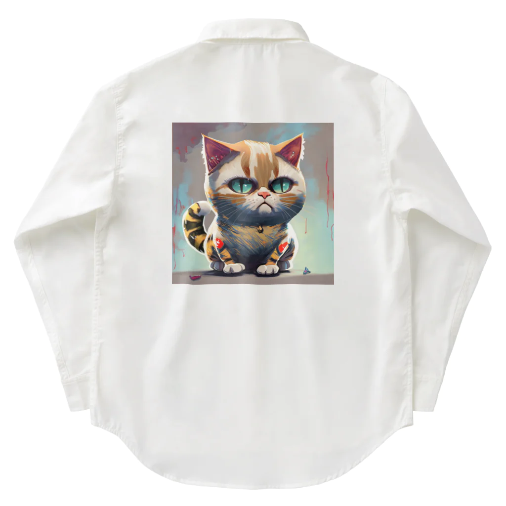 burusukaruの猫のタイガーくん Work Shirt