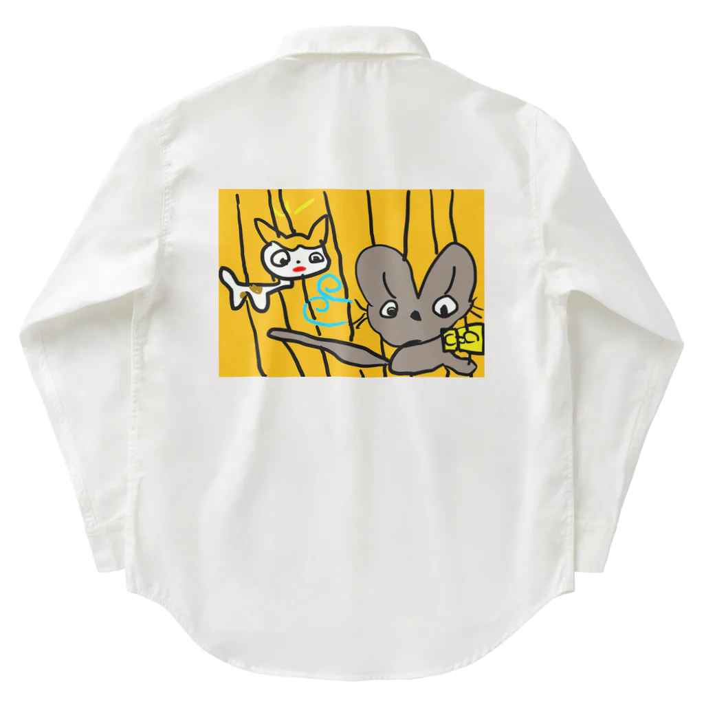 penguin-penpenのねこ＆ねずみ ワークシャツ