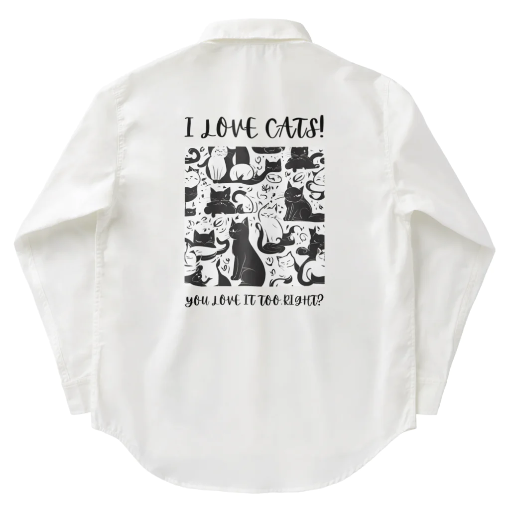 kazu_gの私は猫が好き!（淡色用） Work Shirt