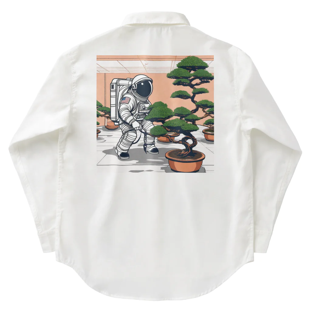 宇宙開発デザイン科のスペース盆栽 Work Shirt