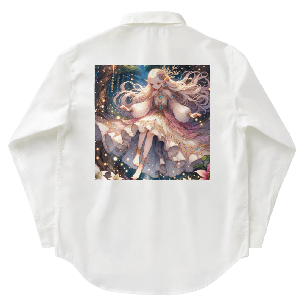 Sesilionの星の精霊の夜舞 Dance of the Star Spirit Work Shirt