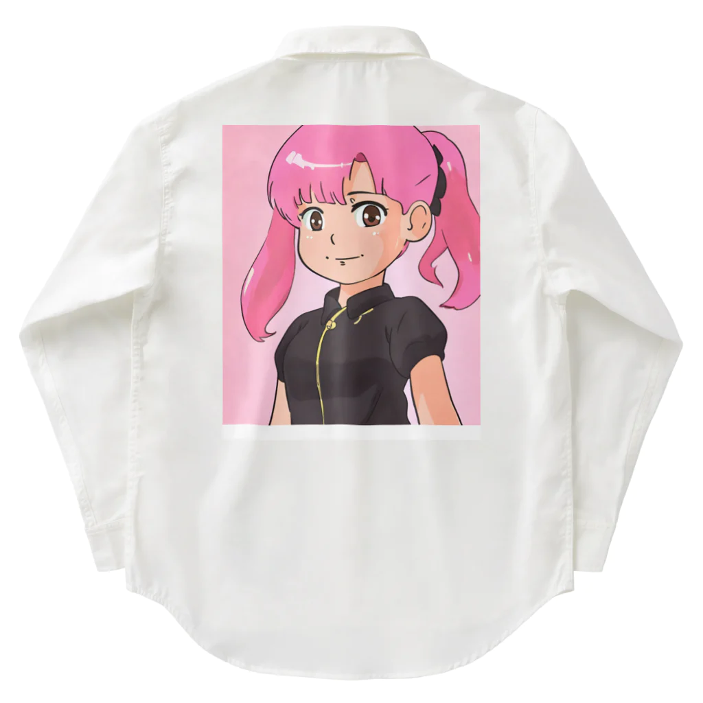 ワンダーワールド・ワンストップのピンク髪の女の子④ Work Shirt