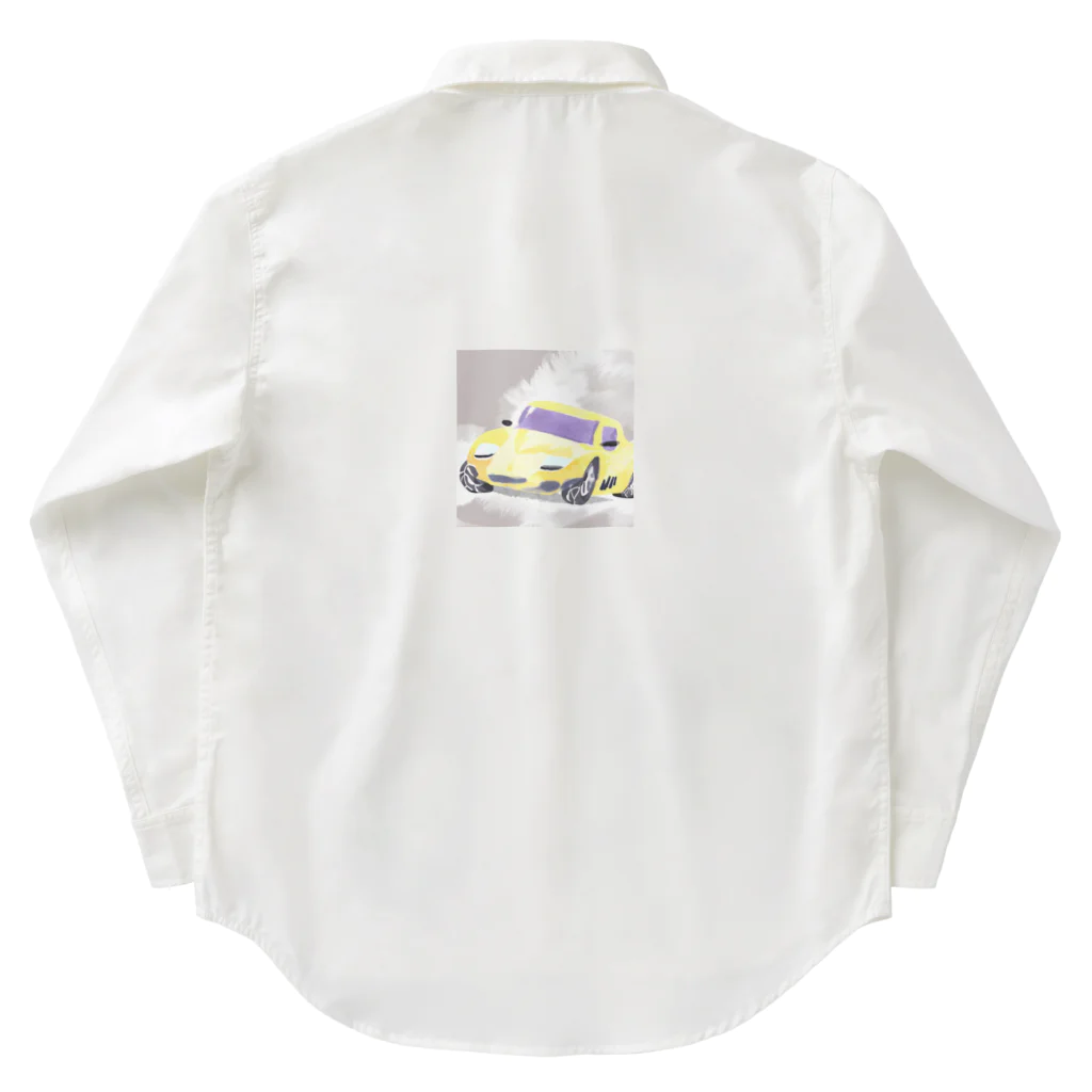 katapiiiの人気！水彩画風スポーツカー Work Shirt