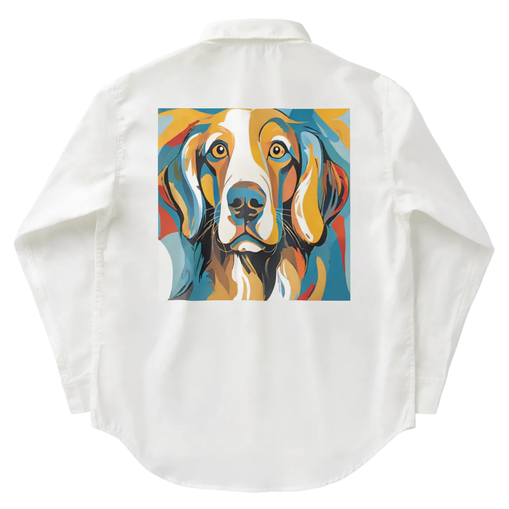 Artistic Allure EmporiumのGolden Retriever Pure Love　ゴールデンレトリバー ピュアラブ Work Shirt