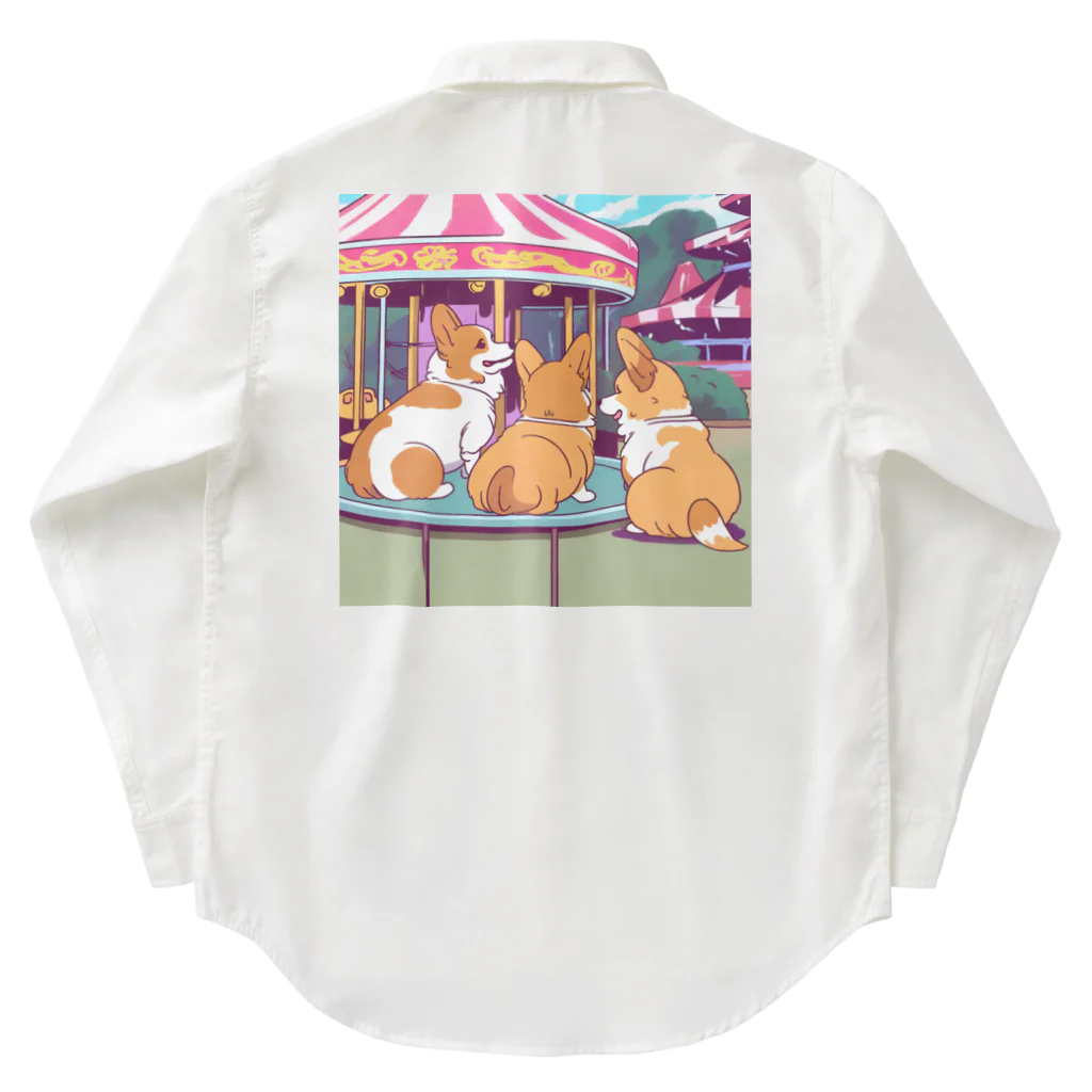 Cute dogsのI love my dogs Work Shirt