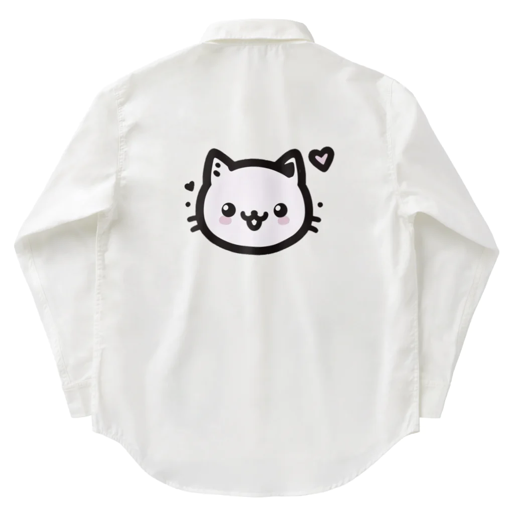 終わらない夢🌈の可愛いにゃんこ🐱💞 Work Shirt