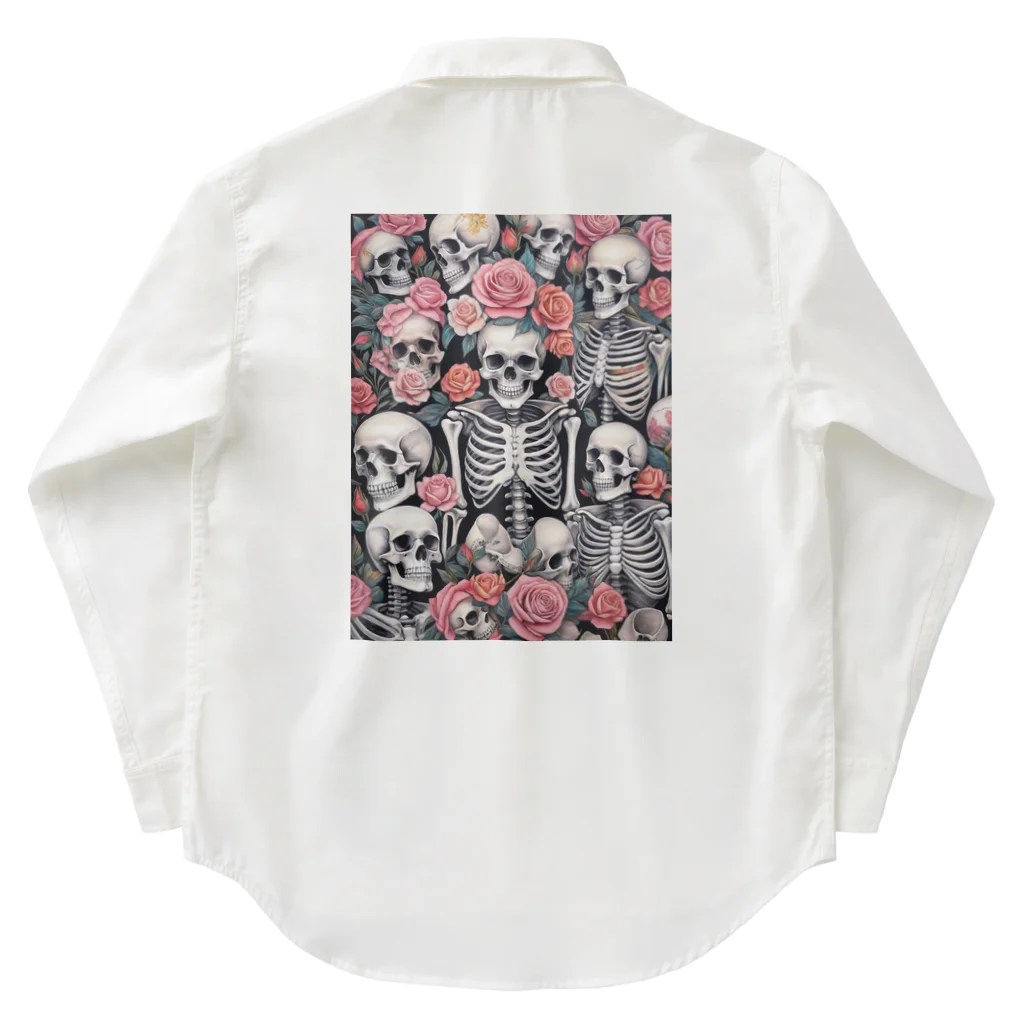 Skull sectionの薔薇とドクロ Work Shirt