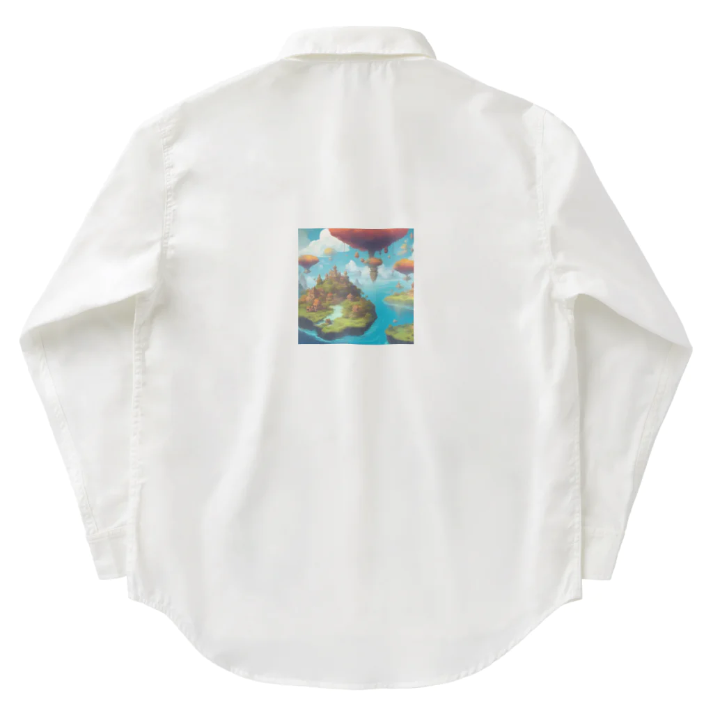 G7のショップの 幻想の浮遊アイランド コレクション（Fantastical Levitating Islands Collection） Work Shirt