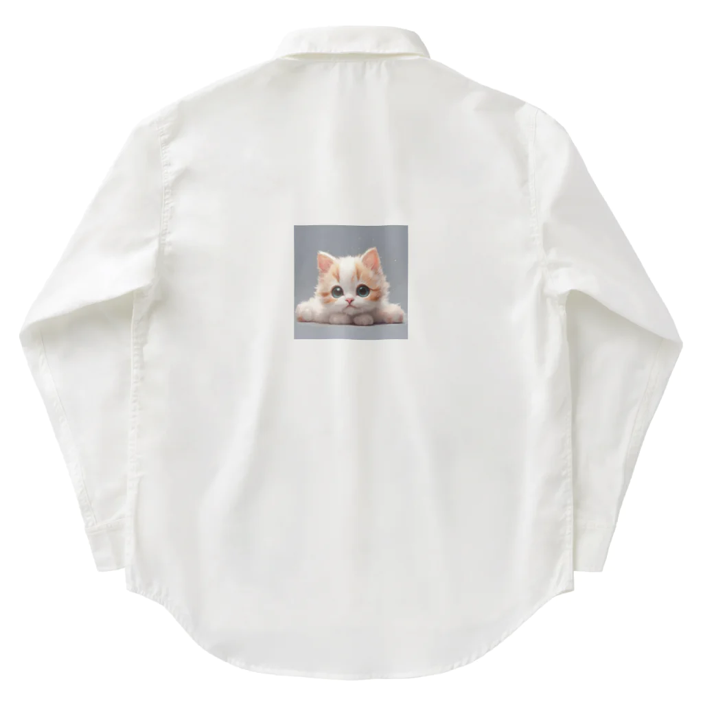 プチプライスショップのかわいい猫のグッズ ワークシャツ