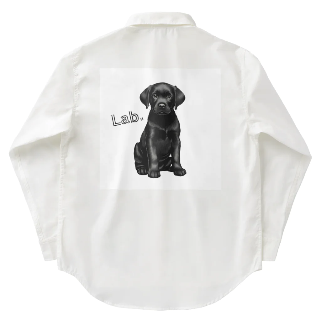 Labradorの黒Lab.グッズ ワークシャツ