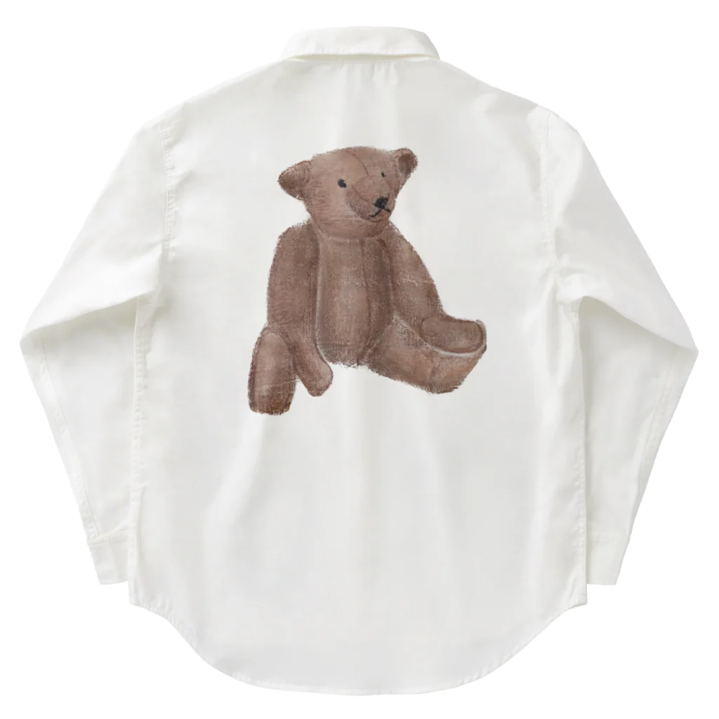 みにゆん　ねこのLovely bear。brown bear Work Shirt