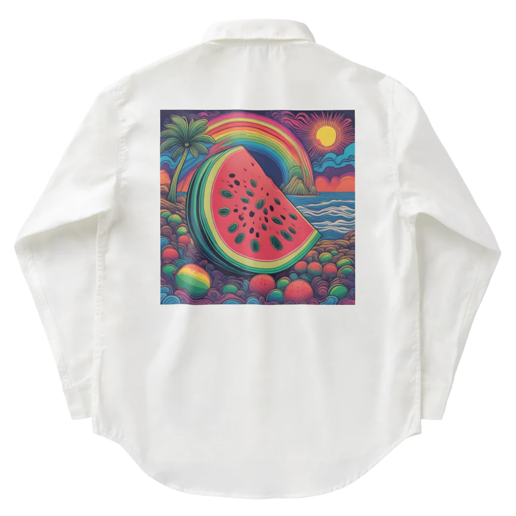 PSYCHEDELIC ARTのPSYCHEDELICスイカ Work Shirt