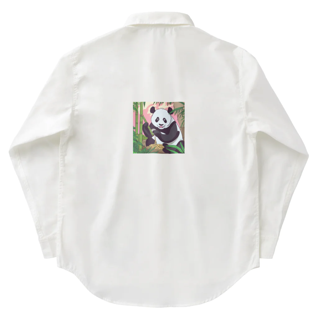 アニマルズの笹のパンダ Work Shirt