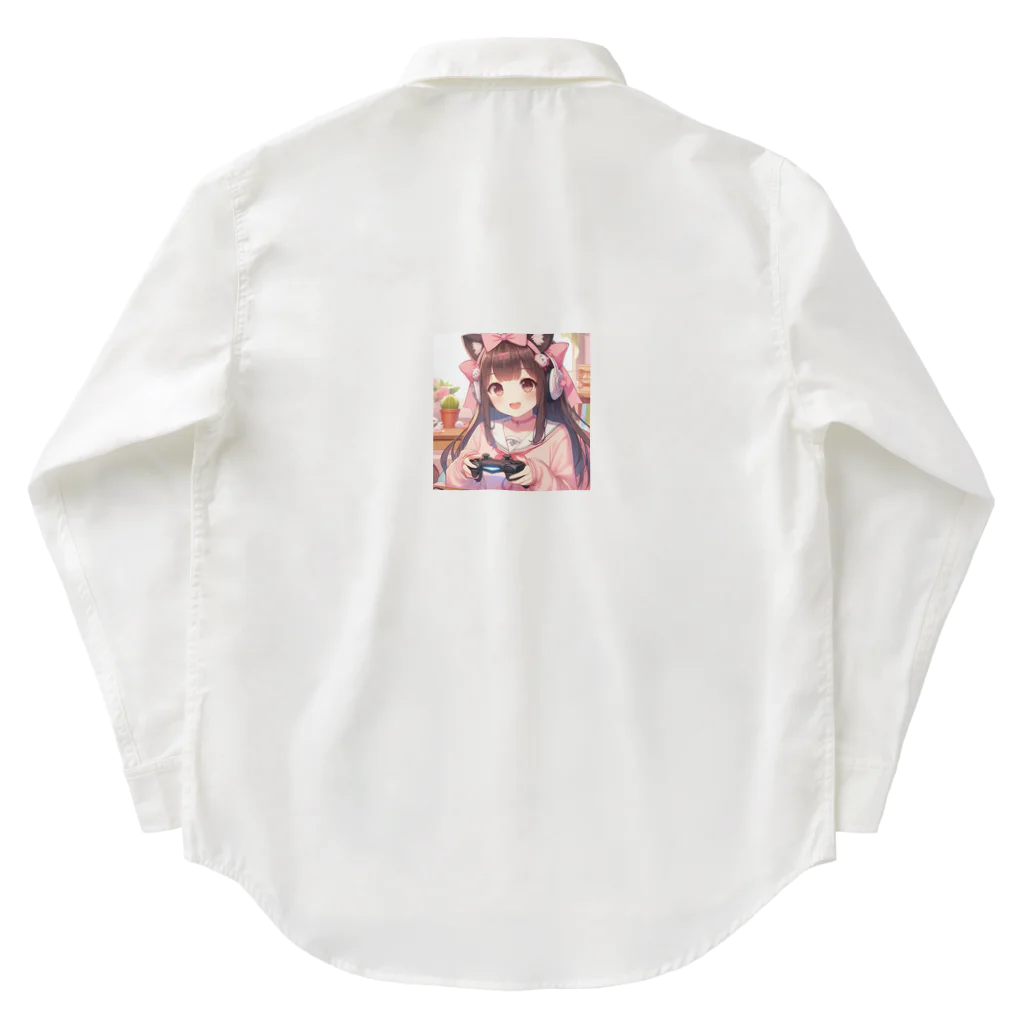 luckyTigerのゲーム女子 Work Shirt