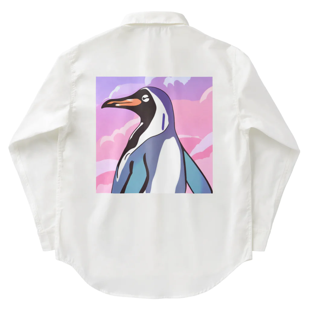 genki121227のお茶目なペンギン ワークシャツ