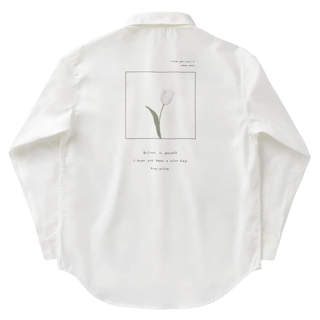 rilybiiのPowderpink tulip , Logoflame . Work Shirt