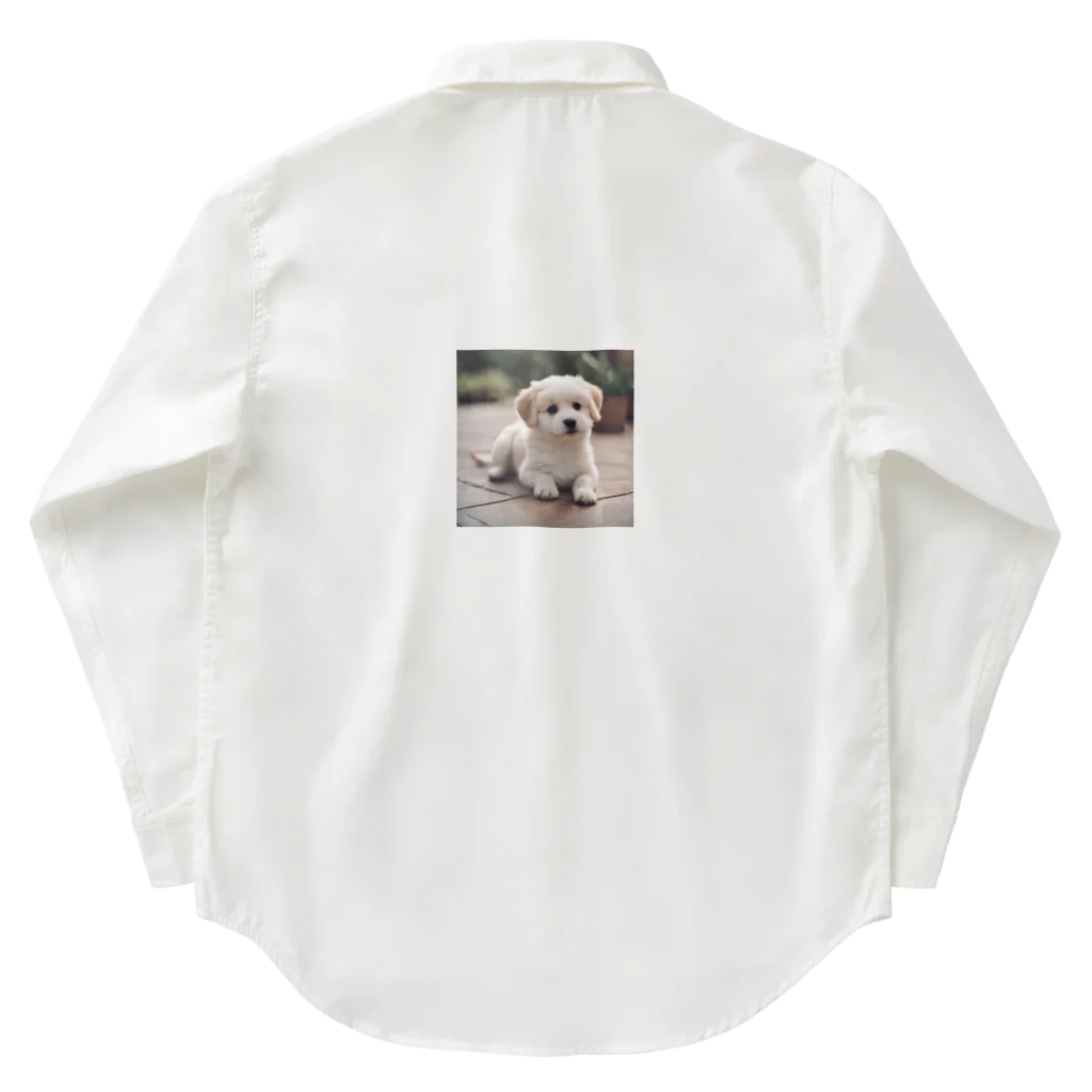 AI Imaginationの可愛い犬のイラストグッズ Work Shirt