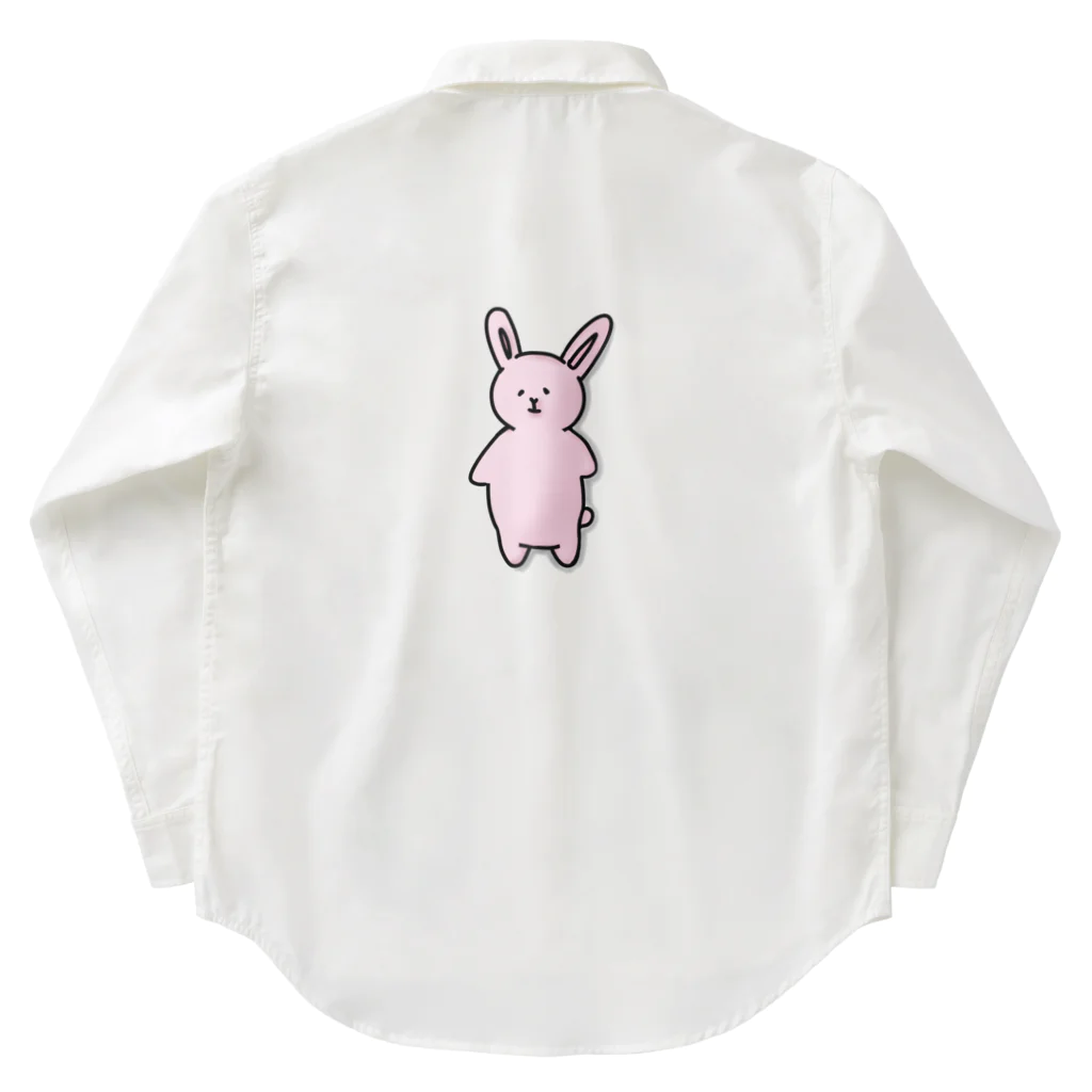 みつまめこshopのポテっとうさぎ Work Shirt