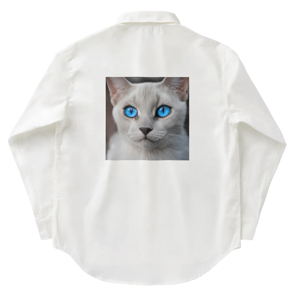 ソラトラの青目の猫 Work Shirt