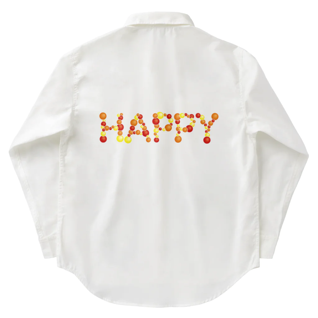 junichi-goodsのバルーン文字「HAPPY」（赤色系） Work Shirt