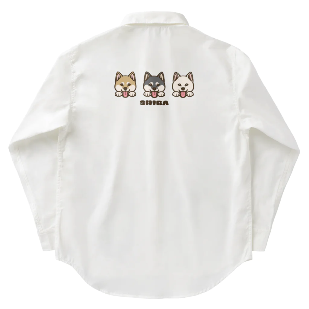 わんこやの柴犬 Work Shirt