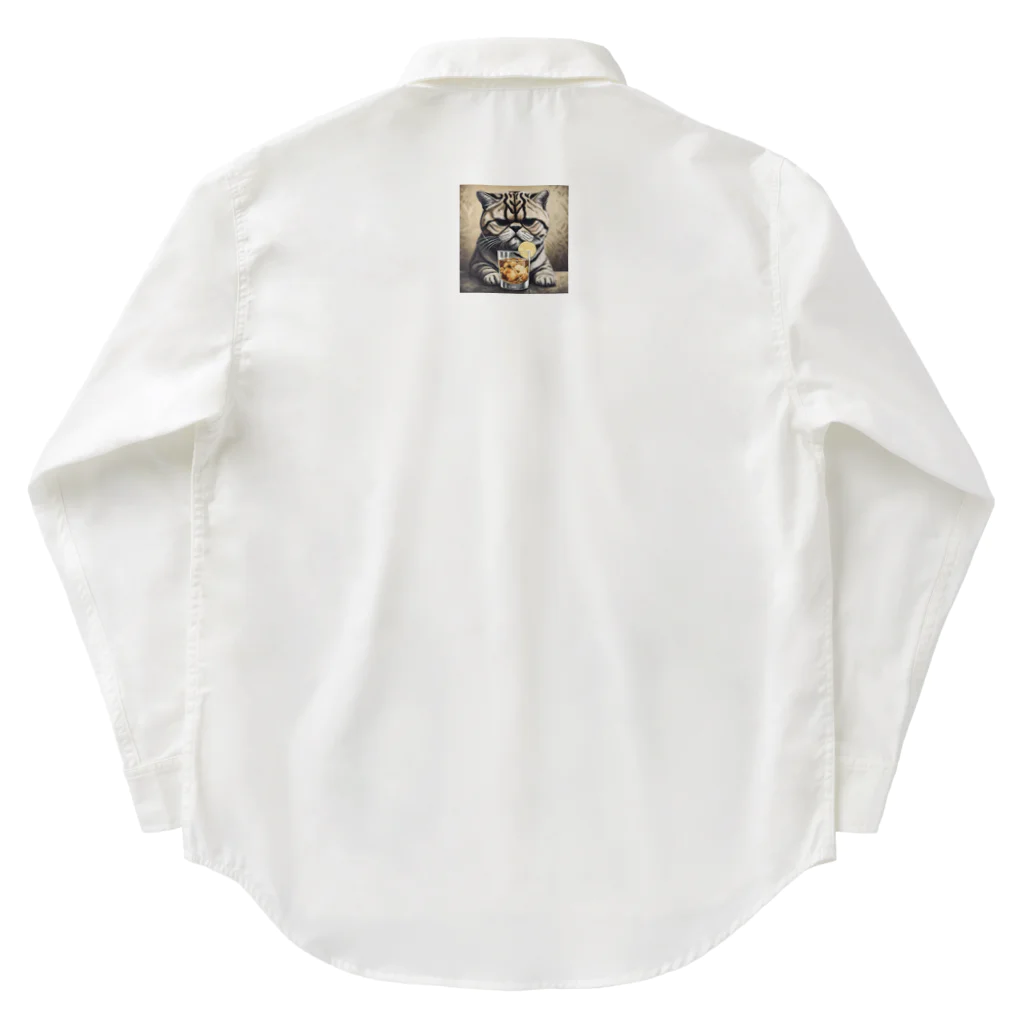 ELDADYのお疲れネコちゃんテキーラでサルー！ Work Shirt