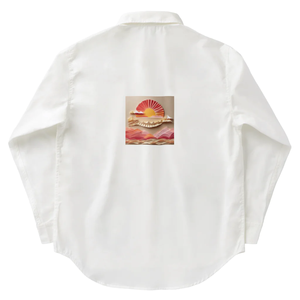 クロスクリエイティブの美ら島のサンライズ Work Shirt