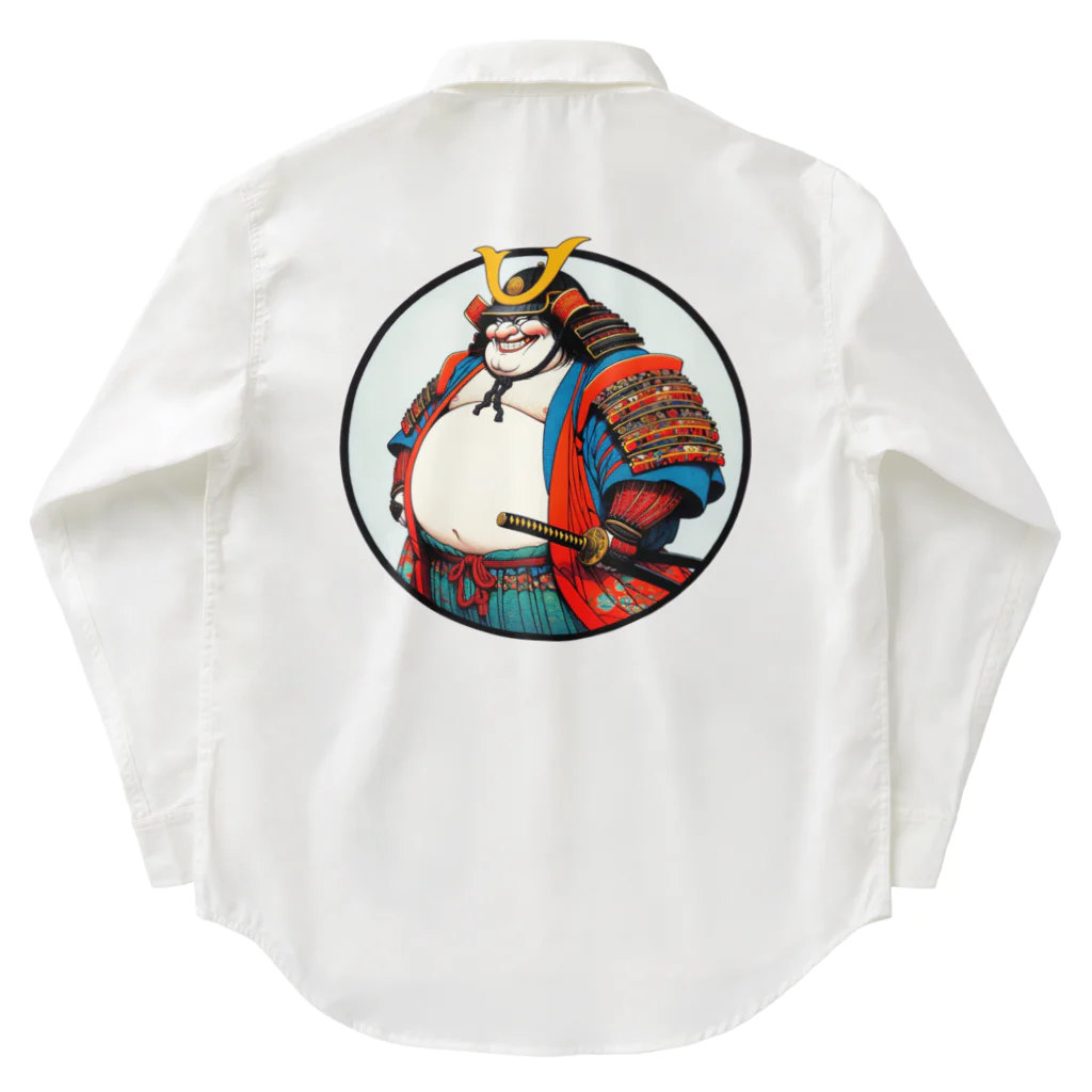 manyou-lab_Ukiyo-eの浮世絵 ド派手侍 Ukiyoe Flamboyant Samurai [UDS-DL-SR001-0007] ワークシャツ