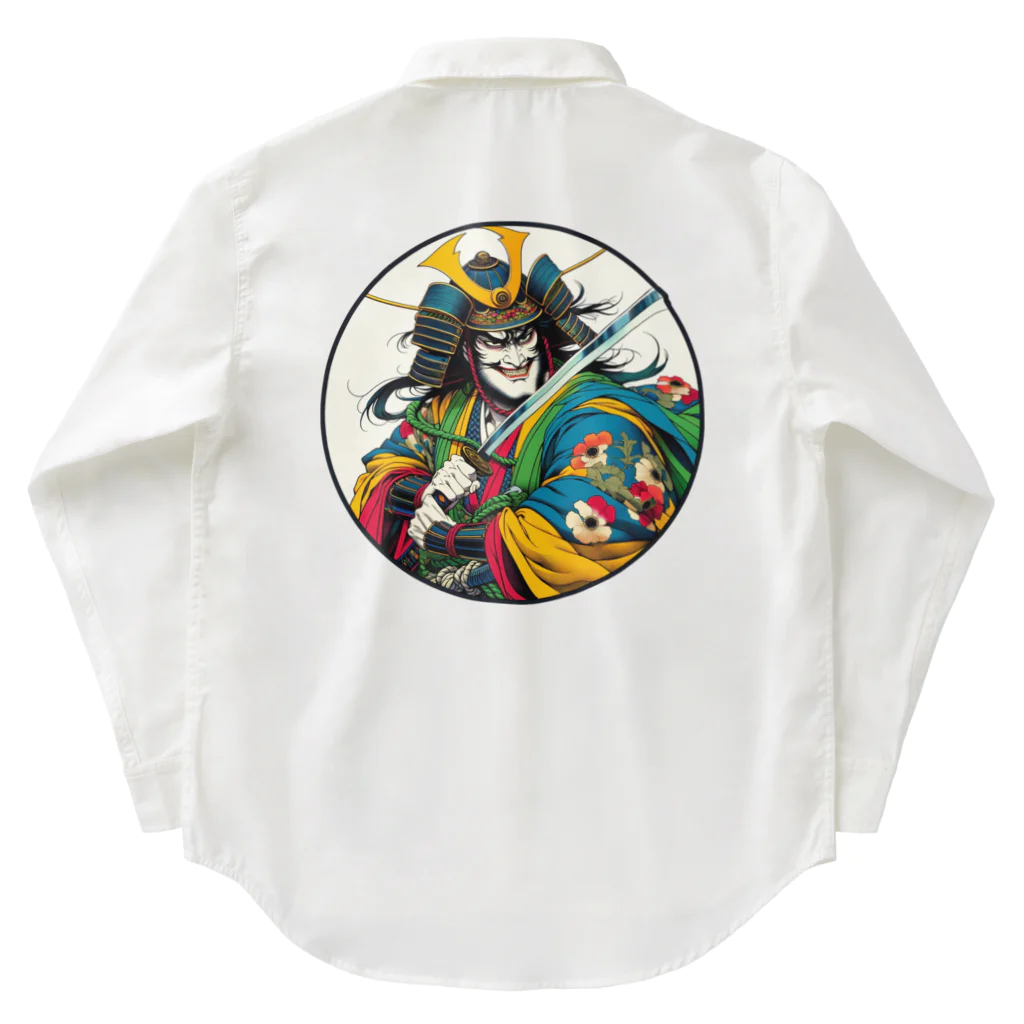 manyou-lab_Ukiyo-eの浮世絵 ド派手侍 Ukiyoe Flamboyant Samurai [UDS-DL-SR001-0008] Work Shirt