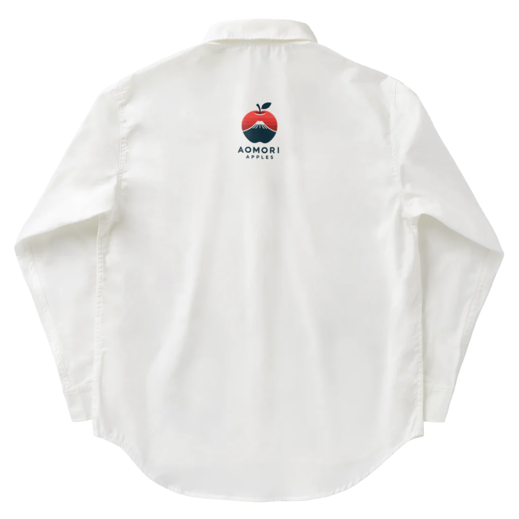 KUMACHOPのあおもりりんごと岩木山 ワークシャツ