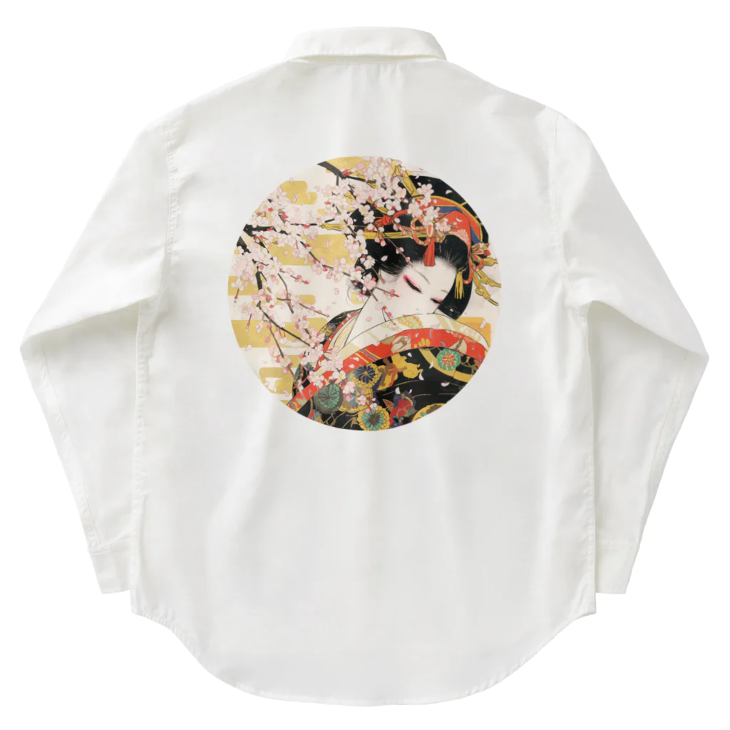 manyou-lab_Ukiyo-eの浮世絵 美人画 Ukiyoe beauty painting [UB-NIJI06-SR001-0004] Work Shirt