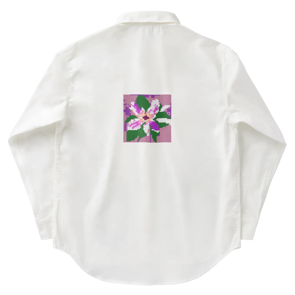 noaru633のドット絵のクレマチス Work Shirt