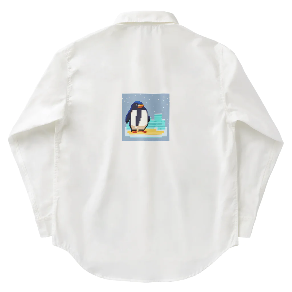 AI画像作って遊ぼうのドット絵のペンギン Work Shirt