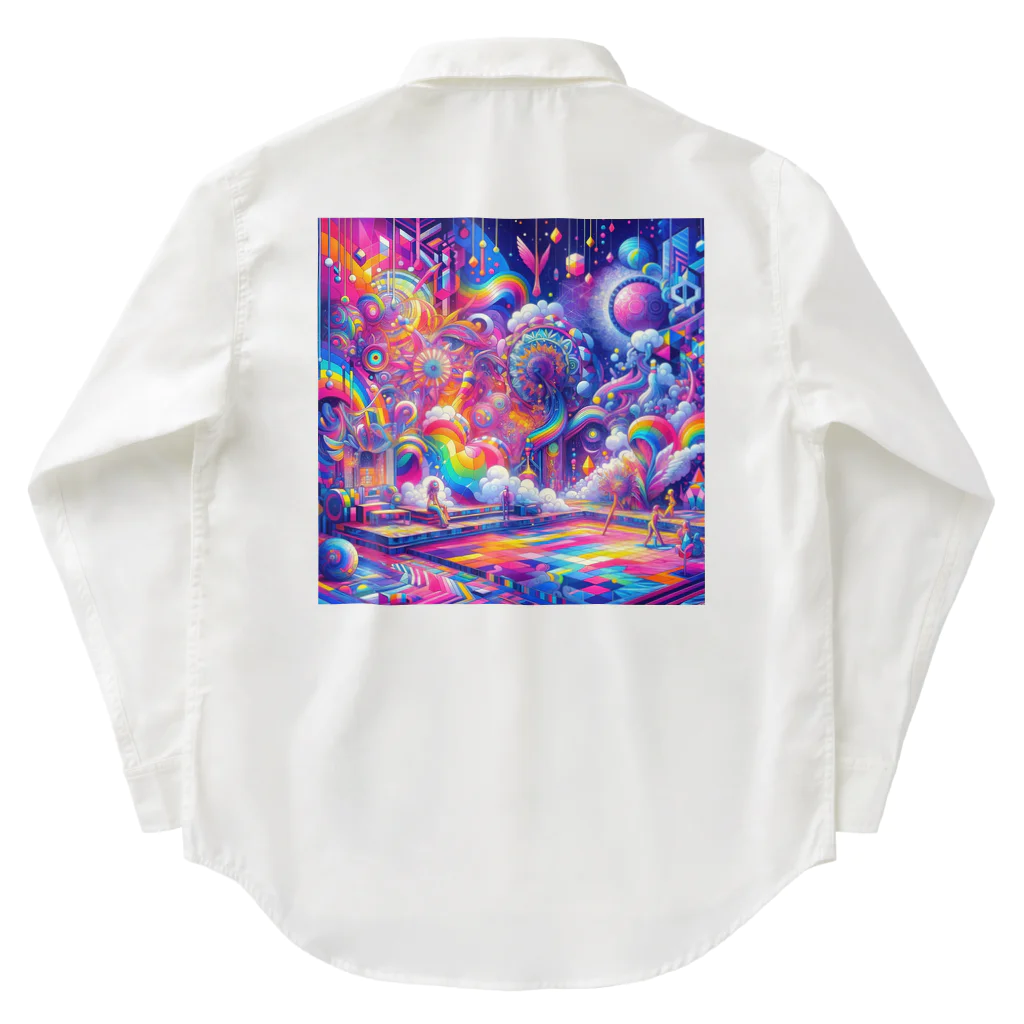 トトベス(T∴B∴M∴)🕊️の神聖リリスちゃん神殿 🌈💞29.サイケデリック宇宙バスターミナル Work Shirt