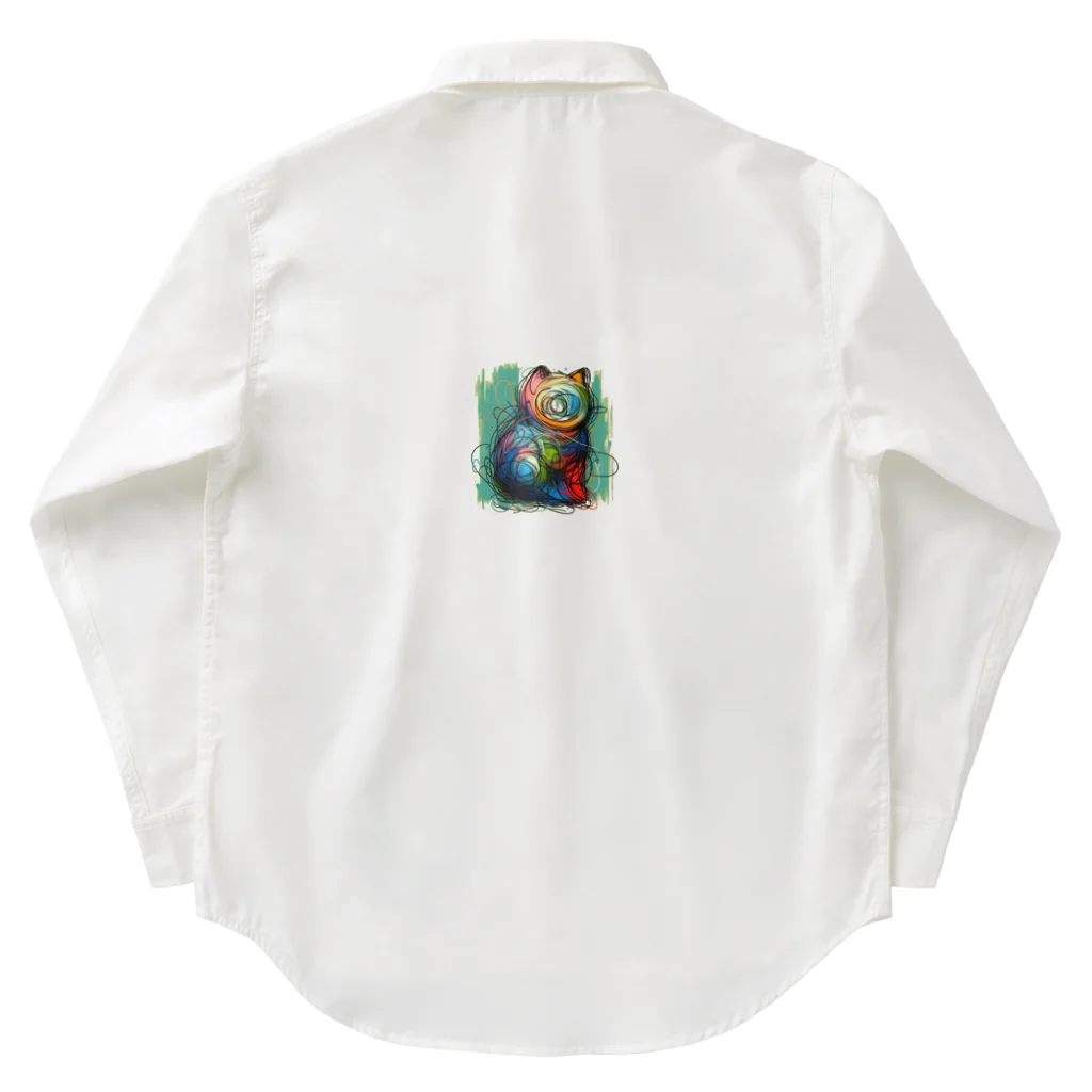 あんぽぴゅらーあーてぃすとのCat Work Shirt