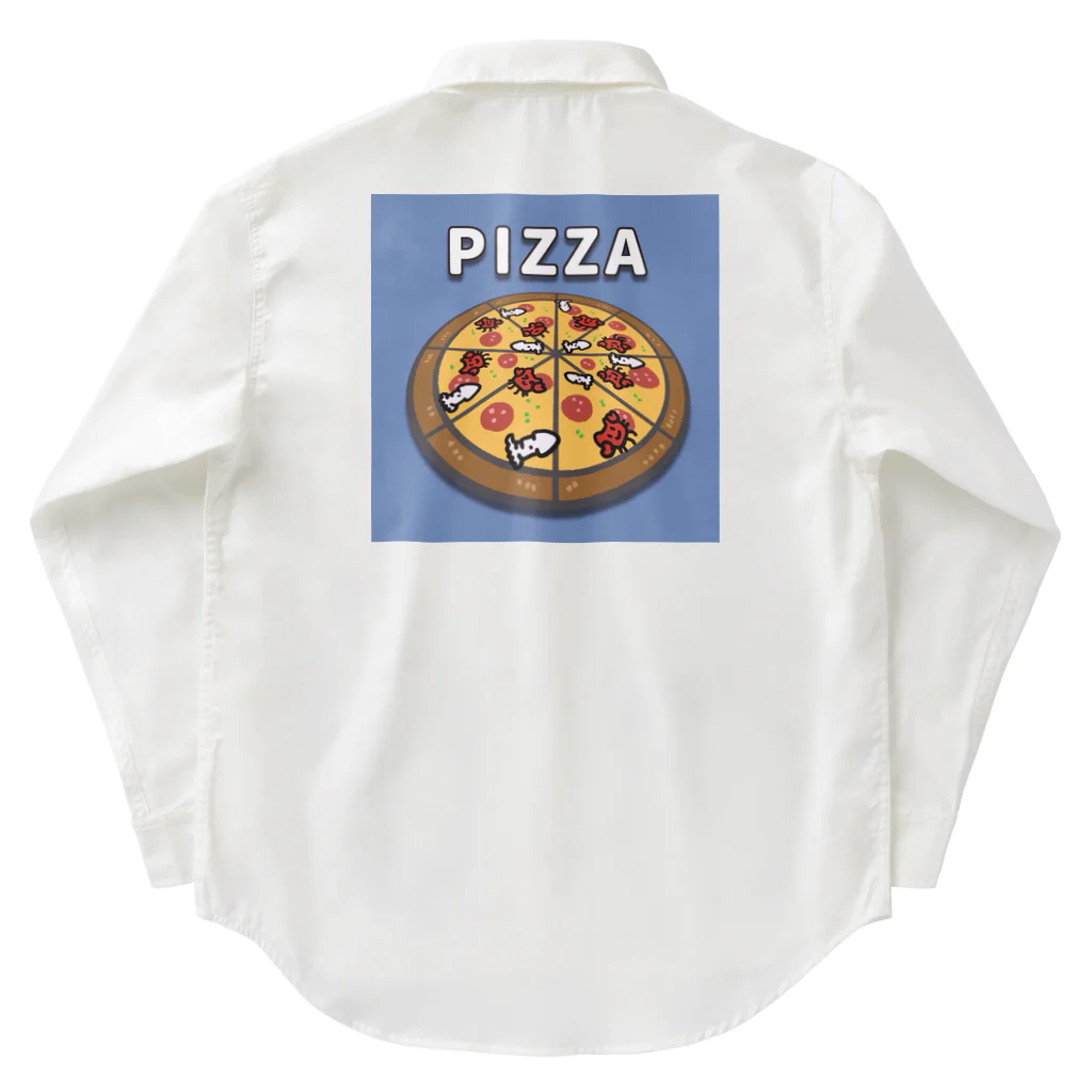 ほらをた娘🦈ྀི🎈のほらをた娘 くぁに＆いくぁ PIZZA Work Shirt