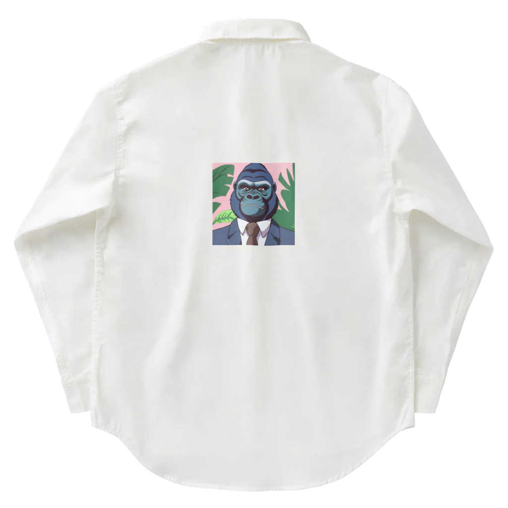 jiyurakuのサラリーマン・ゴリラ Work Shirt