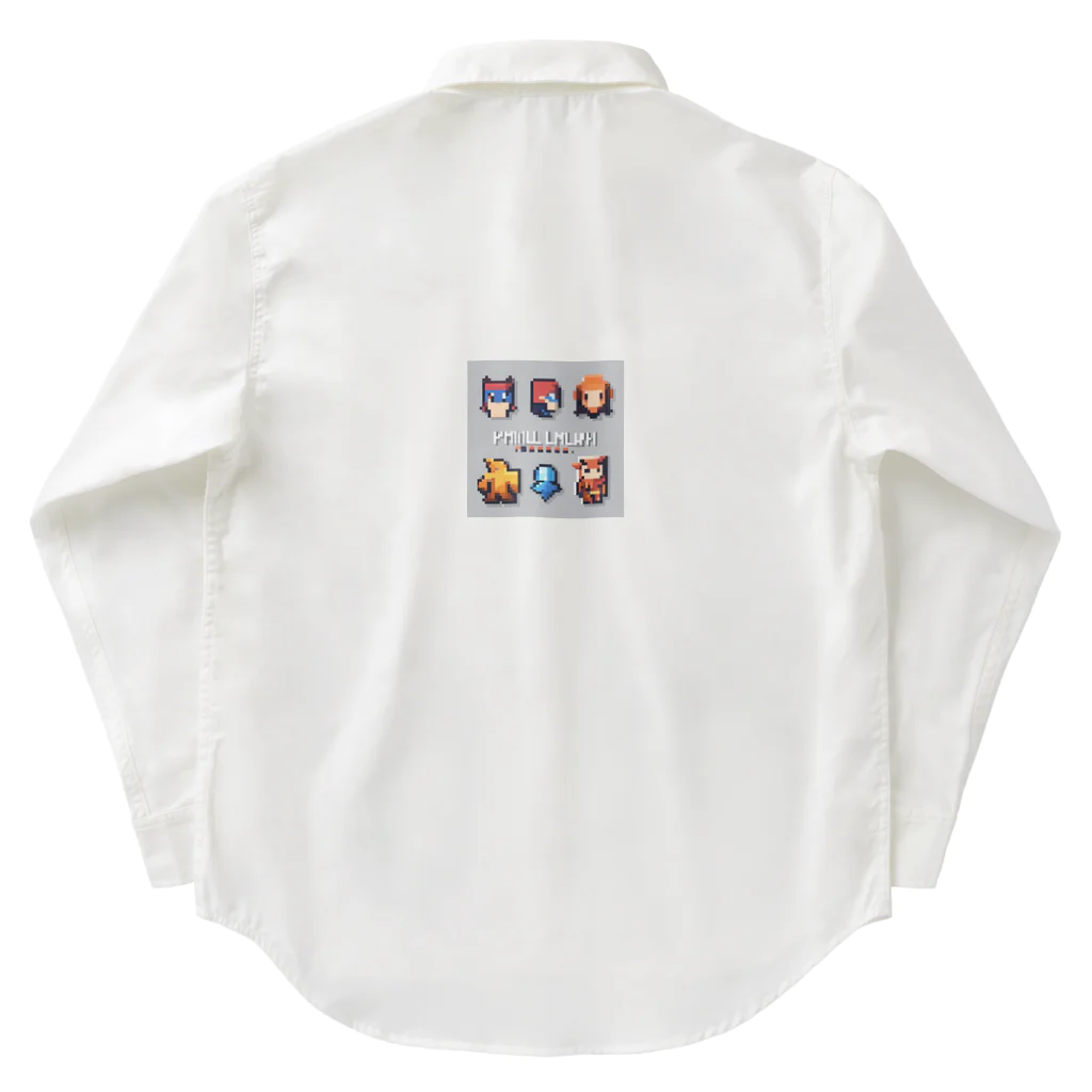 kaiminsapoの沖縄　ロゴ　FF風 Work Shirt