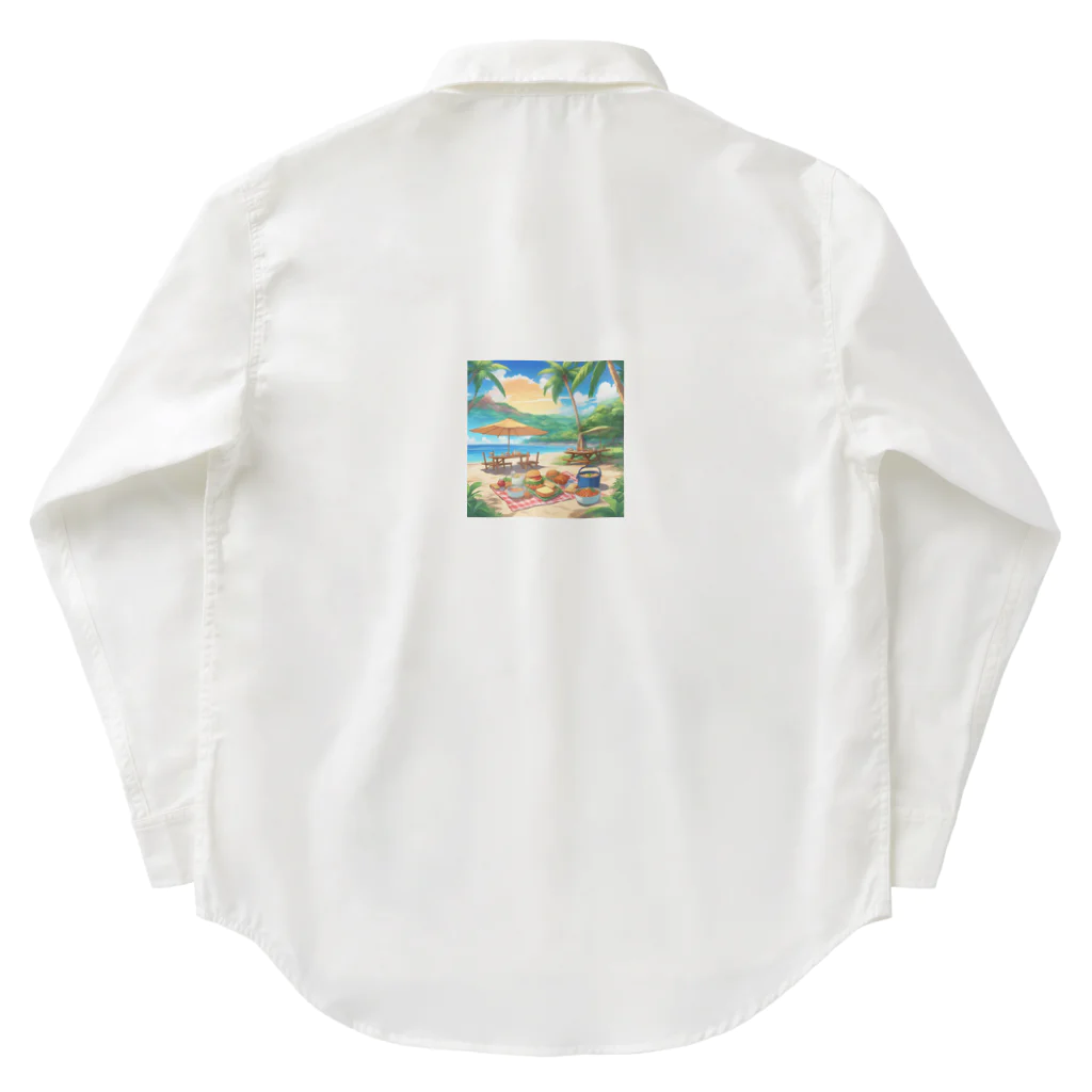 kaiminsapoの沖縄　ビーチパーティ ワークシャツ