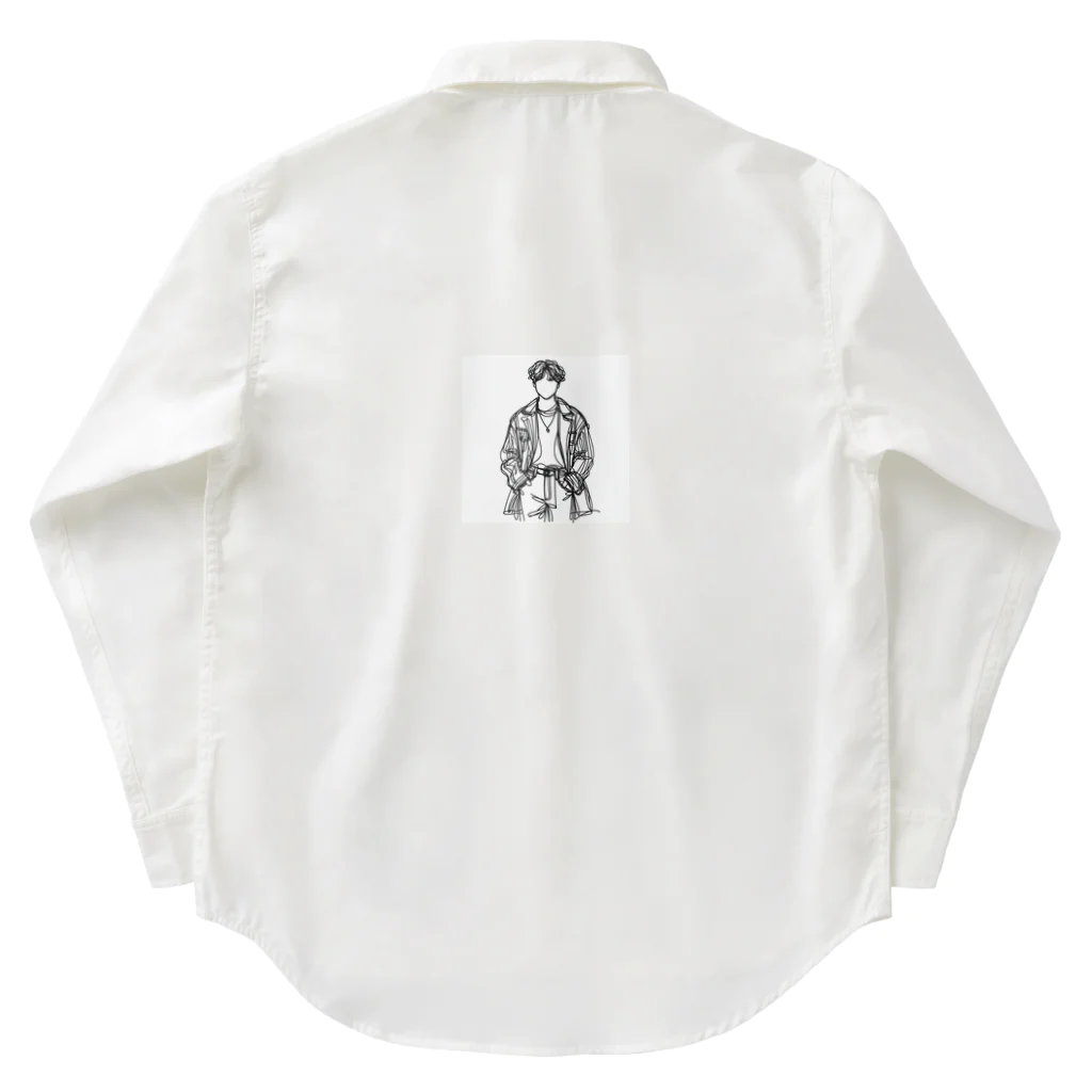 Schiele_sarieriの線画の人 Work Shirt