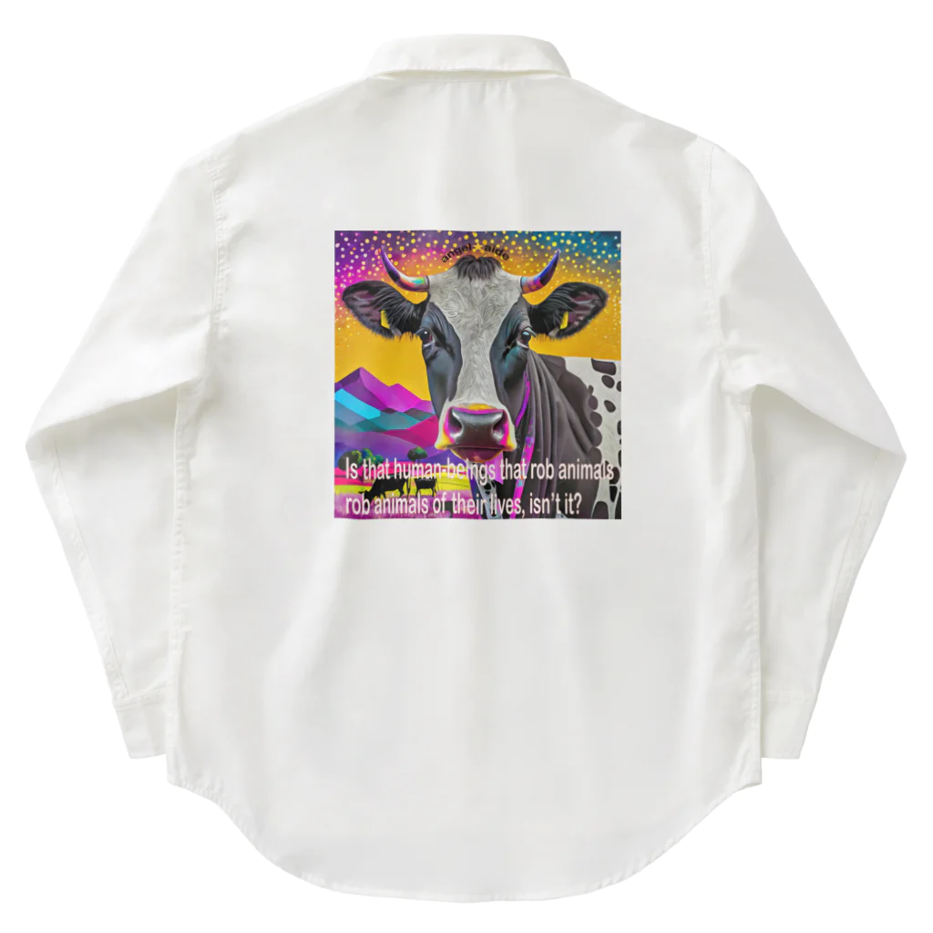 angelaideのanimal welfare cow Work Shirt