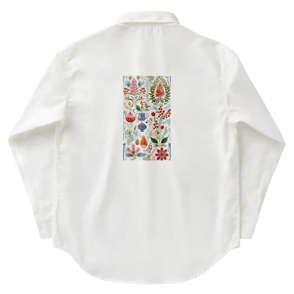 (っ◔◡◔)っ ♥ Le Petit Trésor ♥の花の詩カップ(The Flower Poetry Cup) Work Shirt