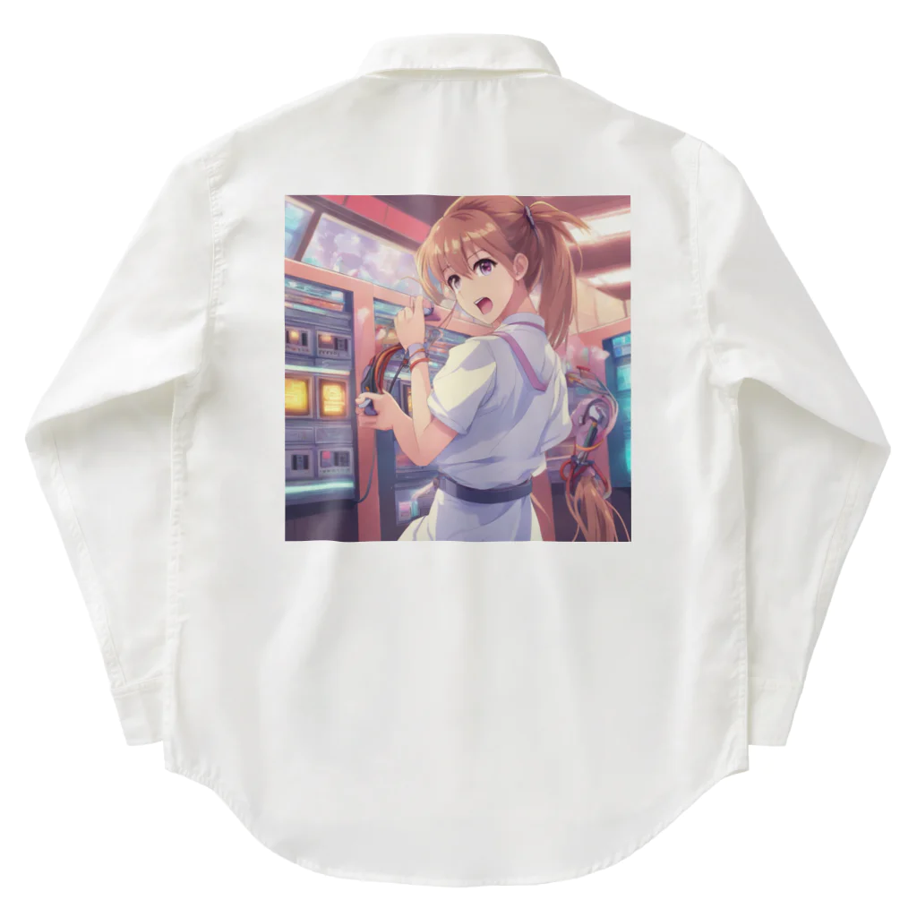 アニメ好きの野生味溢れる店J JK専門店の電気系ポーニーテールJK　 Work Shirt