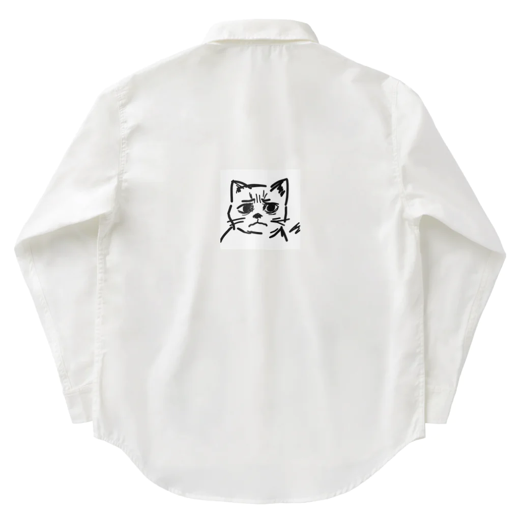 CODYの訝しげな顔の猫 Work Shirt