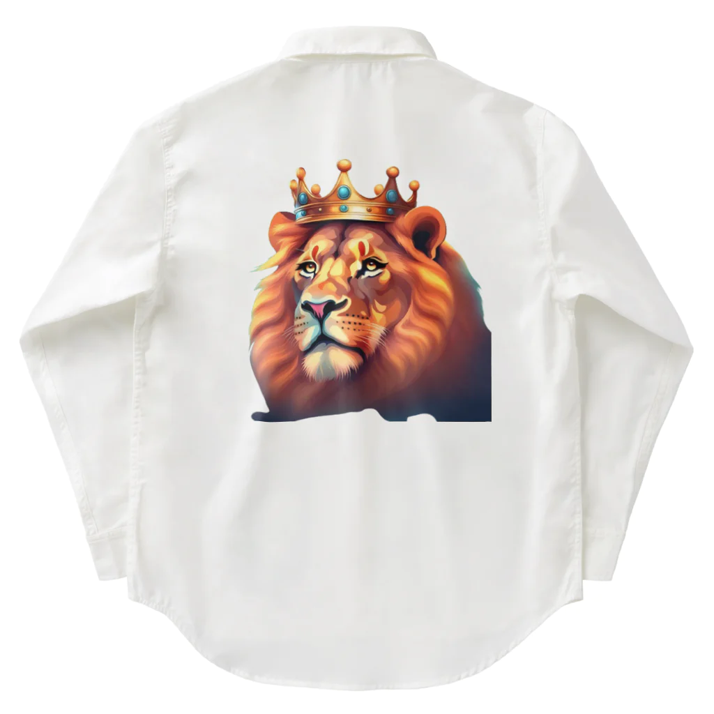 k.a.u.j.7の王者の風格ただようライオン ワークシャツ